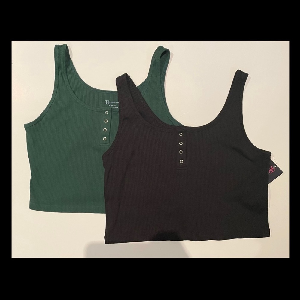 2 Pack Cropped Tank Tops